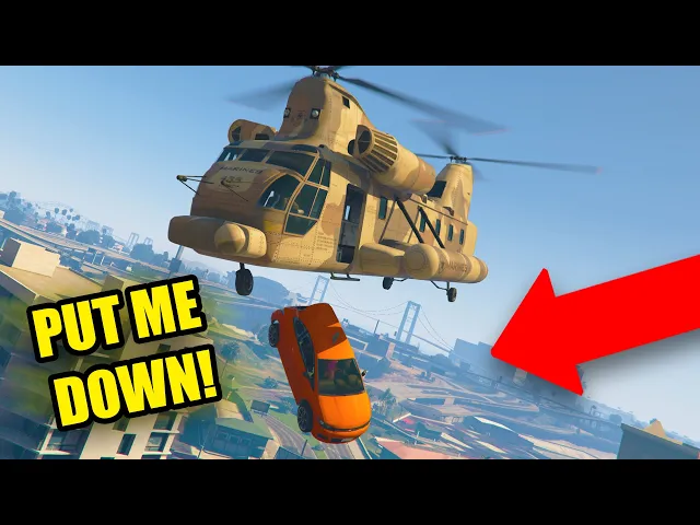 trolling people with the cargobob!| gta 5 thug life
